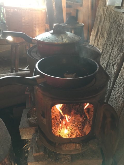 時計型薪ストーブ